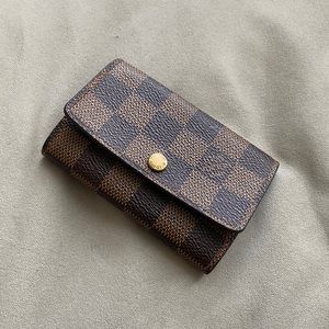 Used Authentic Louis Vuitton 6 Key Case Damier Ebene